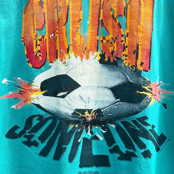 1997 single stitch big ball sports “reach out and crush someone” soccer t-shirt. - Picture 3 of 7